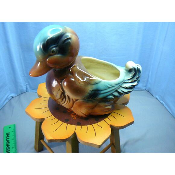 Royal Copley Ceramic Duck Planter - Picture 1 of 9